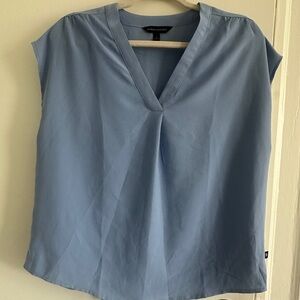 Banana Republic Light Blue V-Neck Blouse